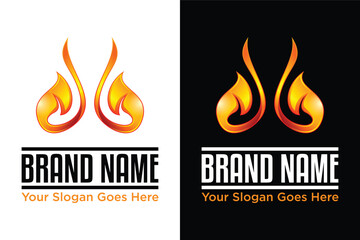 modern simple Burn Hot Fire bangkok thailand shape illustration logo design