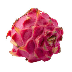 Red Dragonfruit or Red Pitaya isolated on a transparent background