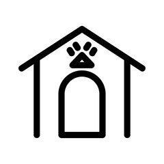 dog house icon or logo isolated sign symbol vector illustration - high quality black style vector icons
