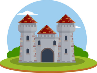 Obraz na płótnie Canvas Castle with towers and walls.