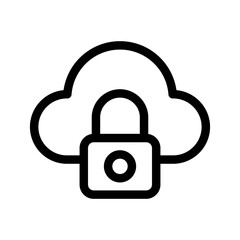 Cloud Security Icon Vector Symbol Design Illustration