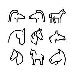 horse icon or logo isolated sign symbol vector illustration - high quality black style vector icons
