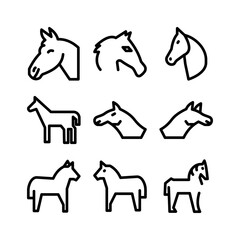 horse icon or logo isolated sign symbol vector illustration - high quality black style vector icons
