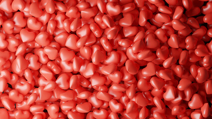 hearts background made in 3d
