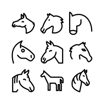 horse icon or logo isolated sign symbol vector illustration - high quality black style vector icons
