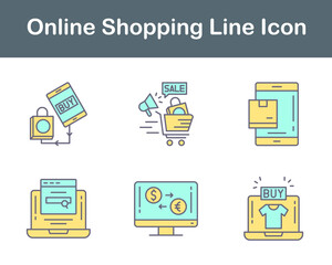 Online Shopping Vector Icon Set