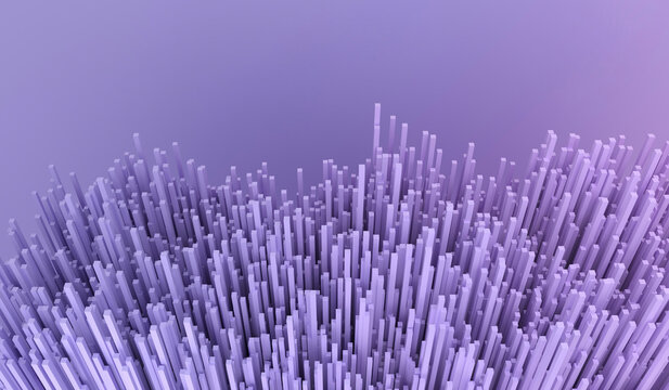 Rows of three dimensional columns