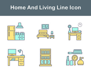 Home And Living Vector Icon Set