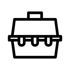 pet carrier icon or logo isolated sign symbol vector illustration - high quality black style vector icons
