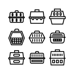 pet carrier icon or logo isolated sign symbol vector illustration - high quality black style vector icons
