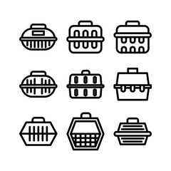 pet carrier icon or logo isolated sign symbol vector illustration - high quality black style vector icons
