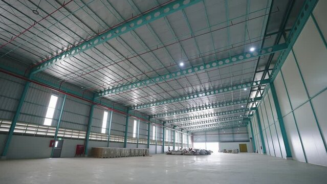 Warehouse industrial and logistics companies. Commercial warehouse. Huge distribution warehouse