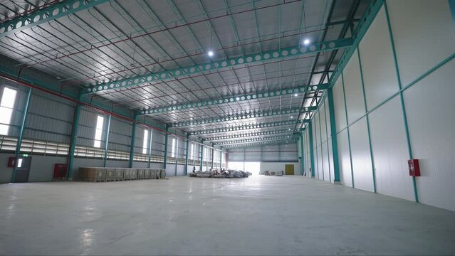 Warehouse industrial and logistics companies. Commercial warehouse. Huge distribution warehouse
