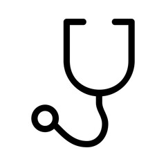 stethoscope icon or logo isolated sign symbol vector illustration - high quality black style vector icons
