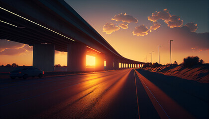 Fototapeta premium AI-generated road illustration