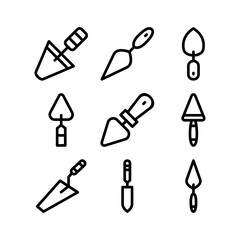 trowel icon or logo isolated sign symbol vector illustration - high quality black style vector icons
