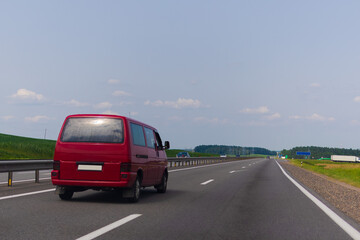 Obraz na płótnie Canvas highway road on a sunny day in summer