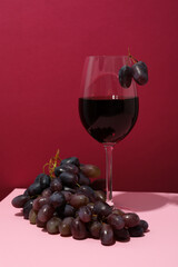 Concept of tasty alcohol drink, wine beverage