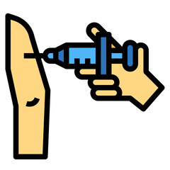 injection filled outline icon style