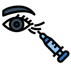 injection filled outline icon style