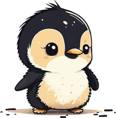 Obraz premium Penguin isolated vector for editing. Penguin vector cartoons for kids