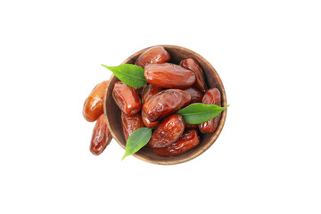Concept of sweet and tasty food - dates, isolated on white background