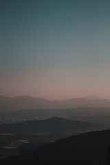 sunset in the mountains