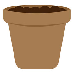 Flower pot. Flat vector illustration