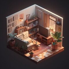 Low poly room