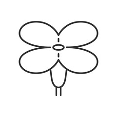 Lilac flower icon. High quality black vector illustration.