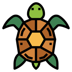 turtle filled outline icon style