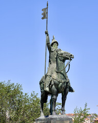Statue of Vímara Peres, a ninth-century nobleman who served as the first Count of Portugal, Porto, Portugal.