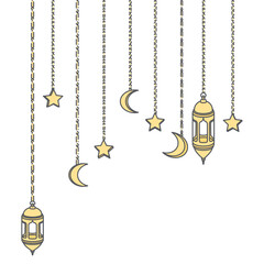Ramadan Lantern Light Chain Decoration Curtain Lamp