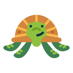 turtle flat icon style