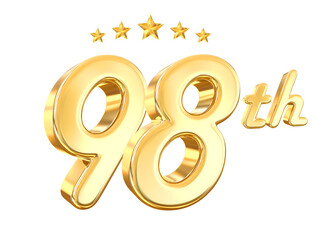 98th anniversary golden