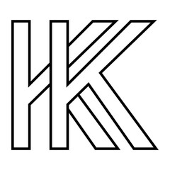 Logo sign kk icon double letters logotype k