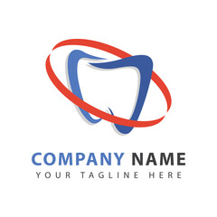 Dental logo design. Keep teeth clean, dental clinic vector sign