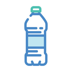 container water plastic bottle color icon vector illustration