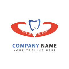 Dental logo design. Keep teeth clean, dental clinic vector sign