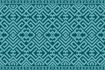 Ethnic fabric pattern Designed from geometric shapes Ethnic Asian style fabric pattern Used for home decoration carpet work
