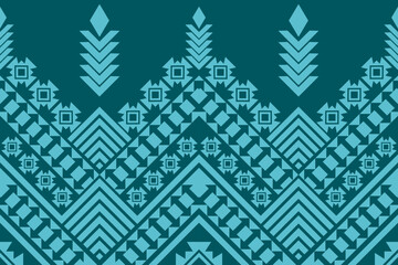 Ethnic fabric pattern Designed from geometric shapes Ethnic Asian style fabric pattern Used for home decoration, carpet work, 