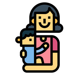 mommy filled outline icon style
