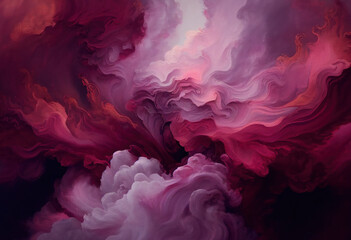 Obraz premium Red Marble Texture Background, Abstract Watercolor Artistic Backdrop, Generative AI