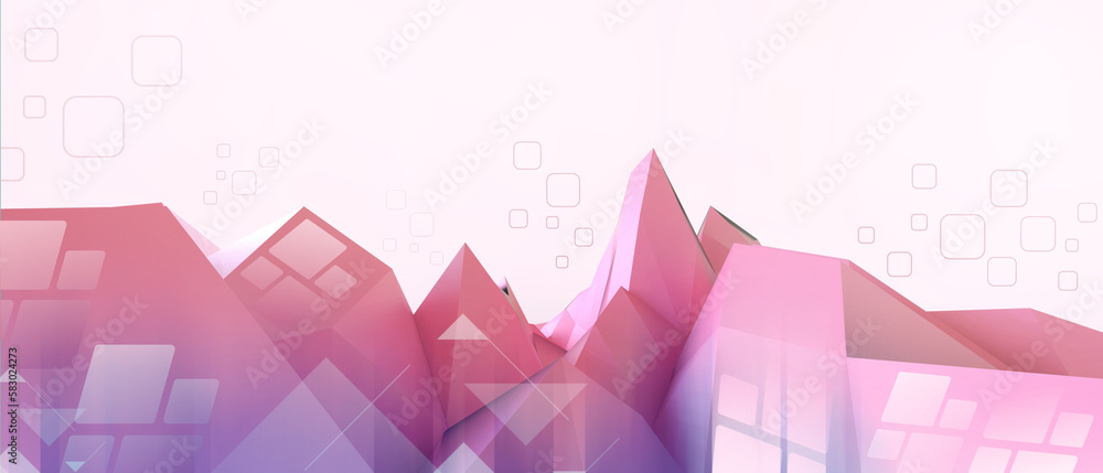 Poster abstract background. futuristic digital mountain for low poly style with internet network connection