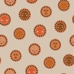 Male bizzare visage, abstract personage, mascot design, funny face, cute icon.