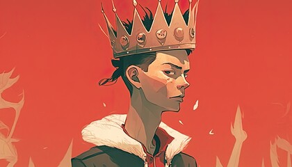 crown queen . Creative illustration. (Ai Generate)