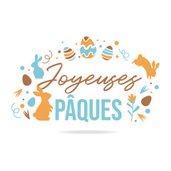 Joyeuses Pâques - Titre et illustrations autour de la fête de Pâques