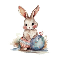 easter bunny, easter egg watercolor vector illustrations for tshirt, sticker, mug, printing, sublimation