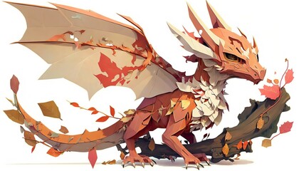little dragon . Creative illustration. (Ai Generate)