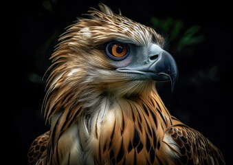 Philippine Eagle Portrait-Generative AI